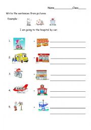 English Worksheet: Going to worksheet