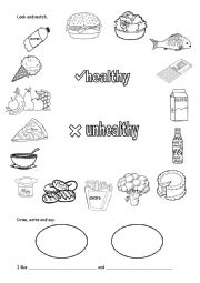 Healthy food worksheets
