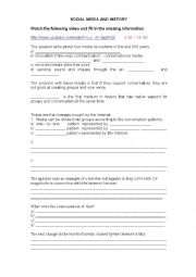 English Worksheet: SOCIAL MEDIA CAN CHANGE HISTORY