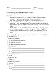 English Worksheet: Can and will