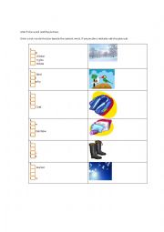 English Worksheet: Match words and pictures