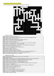 VAMPIRES - A Crossword Puzzle (+KEY) (+HELP FOR STUDENTS)