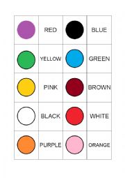 Colours game worksheets