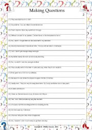 English Worksheet: ....:::: PRACTICE MAKING QUESTIONS - 02 ::::....