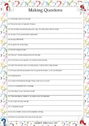 English Worksheet: ....:::: PRACTICE MAKING QUESTIONS - 03 ::::....