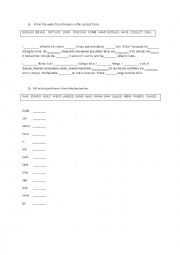 English Worksheet: Simple Present & Simple Past - fill in the gaps