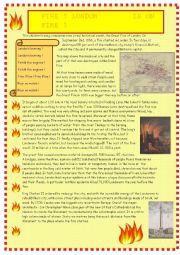 The  Great Fire of London: reading and comprehension