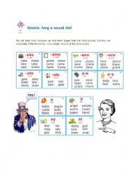English Worksheet: vowels sound short and long /a/