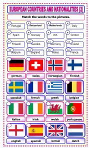 European Countries and Nationalities: matching_2