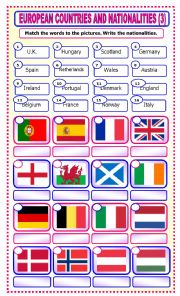 European Countries and Nationalities: matching_3