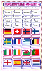 European Countries and Nationalities: matching_4