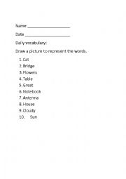 English Worksheet: Vocabulary development