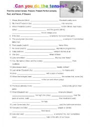 English Worksheet: mixed tenses, if clauses