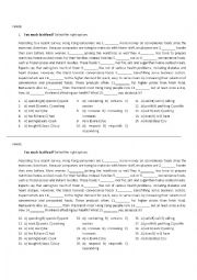 English Worksheet: Present Simple vs Present COntinuous