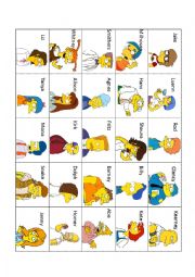 Simpsons Guess Who Game