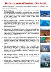 THE SEVEN NATURAL WONDERS 