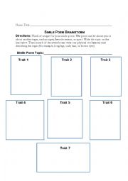 Simile Worksheet