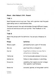 Ghazal GCSE Poetry
