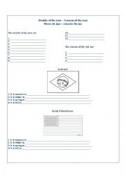 English Worksheet: Months and seasons