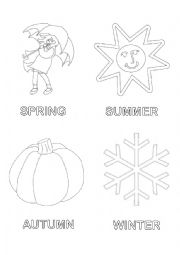 English Worksheet: 4 Seasons