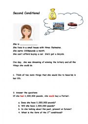 English Worksheet: Second conditional