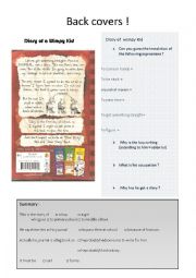 Diary of a Wimpy Kid back cover
