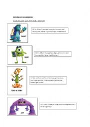 English Worksheet: MONSTERS PICTURES USING PART OF THE BODY+ HAVE GOT