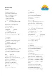 English Worksheet: Song - In these arms 