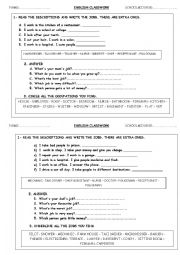 English Worksheet: Test on Jobs