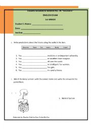 semestral exam - ESL worksheet by patycortez