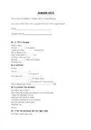 English Worksheet: Cheerleader by OMI