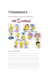 English Worksheet: The Simpsons Family Tree