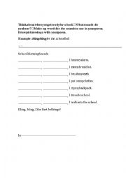 English Worksheet: School poetry