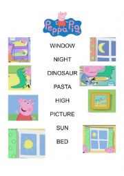 English Worksheet: PEPPA PIG S01E01,02 MATCH1