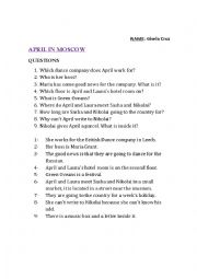 English Worksheet: April in Moscu