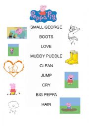 English Worksheet: PEPPA PIG S01E01,02 MATCH2