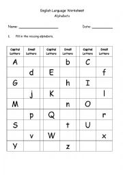 English Worksheet: Alphabets & Phonics