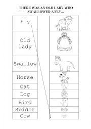 THERE WAS AN OLD LADY WHO SWALLOWED A FLY- VOCABULARY