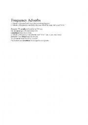 English Worksheet: frequency adverb