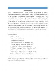 English Worksheet: The Mistery Book