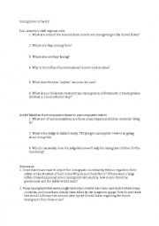English Worksheet: Youth Immigrants in America