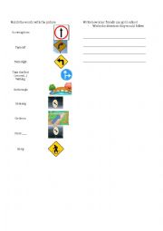 English Worksheet: choose the correct direction