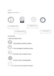 English Worksheet: the time