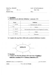 English Worksheet: TEST