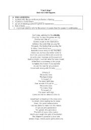 English Worksheet: Cant Stop - Red Hot Chili Peppers