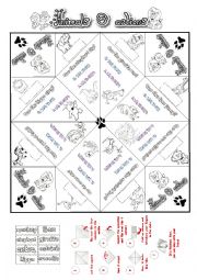 English Worksheet: Animals ans actions cootie catcher