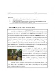 English Worksheet: The Hunger Games Reading Activity