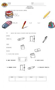 School Objects Test