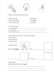English Worksheet: PRESENT CONTINUOUS PRACTICE
