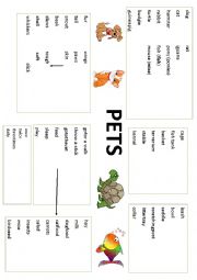 English Worksheet: PETS - Vocabulary